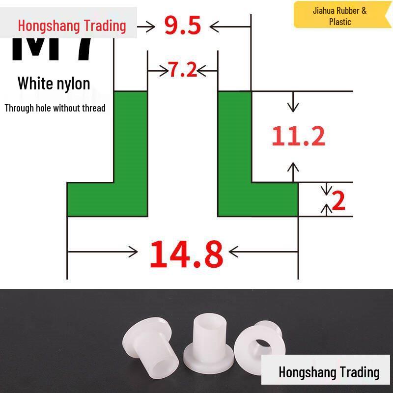 Step T-Shaped Nylon Insulating Bushing Washer, M3-M35 Thread Protection Spacer