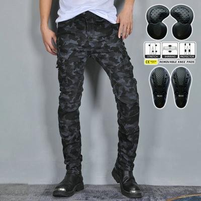 VOLERO+VOLERO+Motorcycle Riding Pants+Retro Motorcycle Jeans+ Multi Bag Workwear Anti Drop Pants