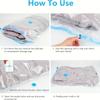 1pc 6Sizes Moisture Proof Vacuum Bag Clothes Storage With Valve Transparent Folding Travel Space Saving Aspirated Compression