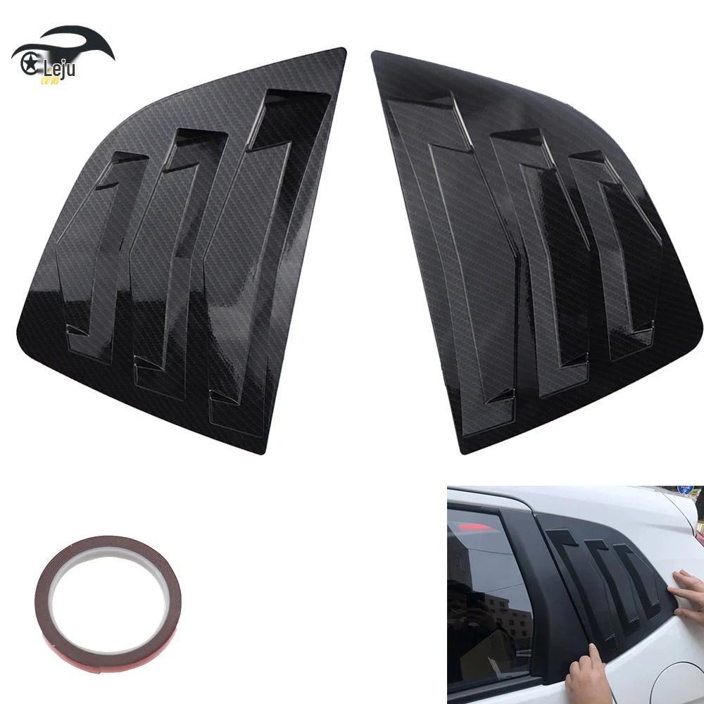 Rear Window Louvers - Gloss Black for 2014-2018 Honda Fit GK5 Triangular Window Air Vent Gloss Black