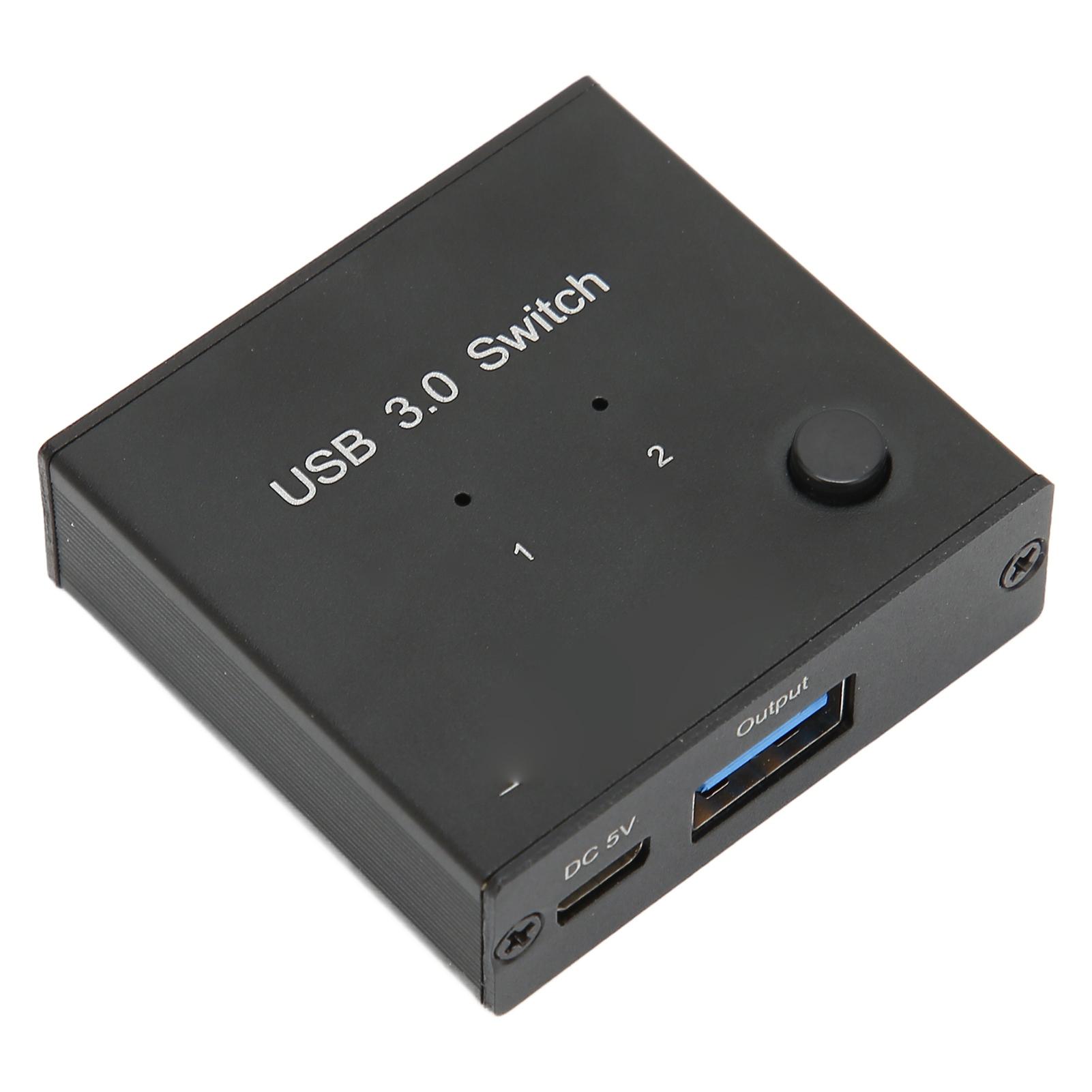 

Селектор переключения USB 3.0 Переключатель общего доступа к периферийным устройствам USB 3.0 для принтера, сканера, мыши, клавиатуры