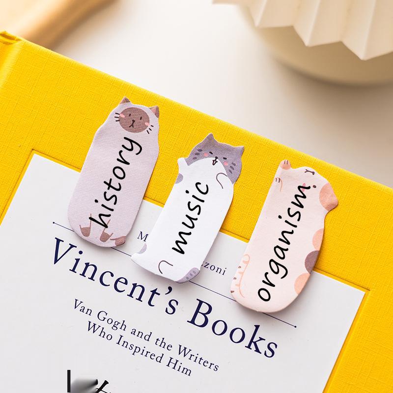 Cute Cartoon Animal Paradise Sticky Notes with Writable Index Tabs for Students