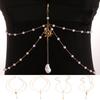 Body Chain Layered Double-Layer Chain Marine Theme Body Chain with Imitation Pearls Shells