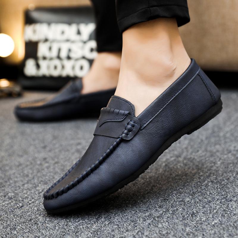 Летние дышащие нескользящие износостойкие мужские туфли ленивые однопедальные мужские — фото 4