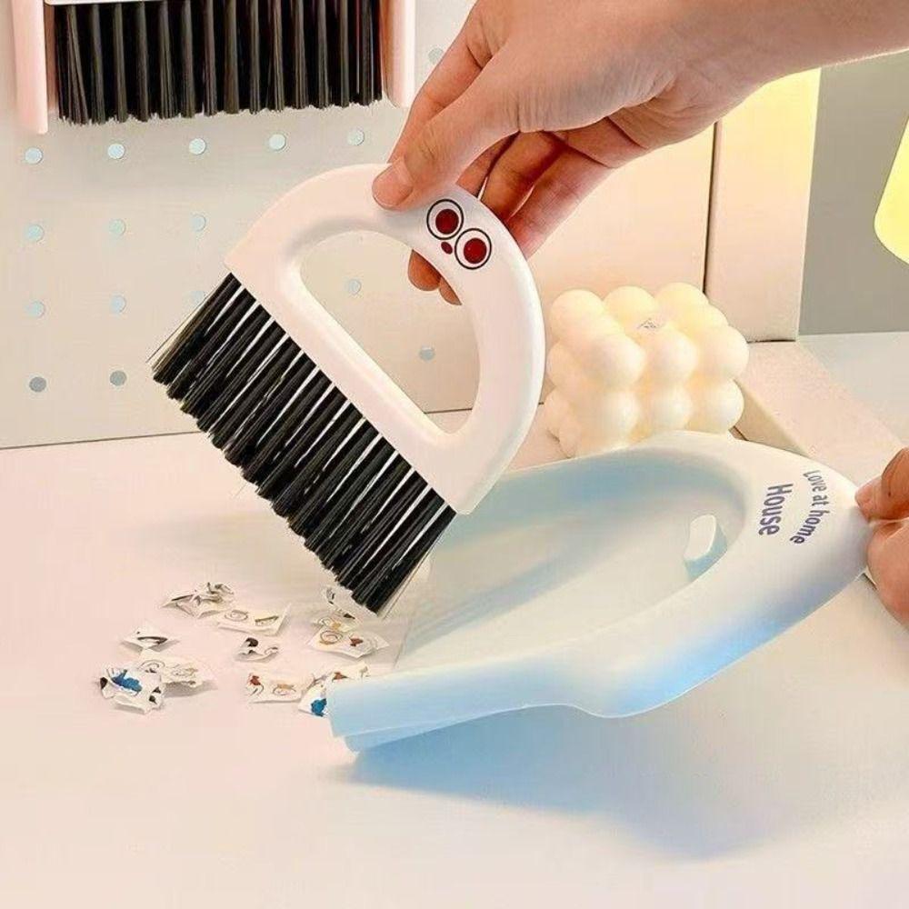 Detachable Mini Broom Dustpan Set Cartoon Keyboard Cleaning Brush Dustpan Shovel Set  Desk