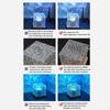Rotating Water Ripple Atmosphere Lamp Water Ripple Lamp Bedroom Bedside Flame Romantic Lamp Dynamic Square Desk Lamp