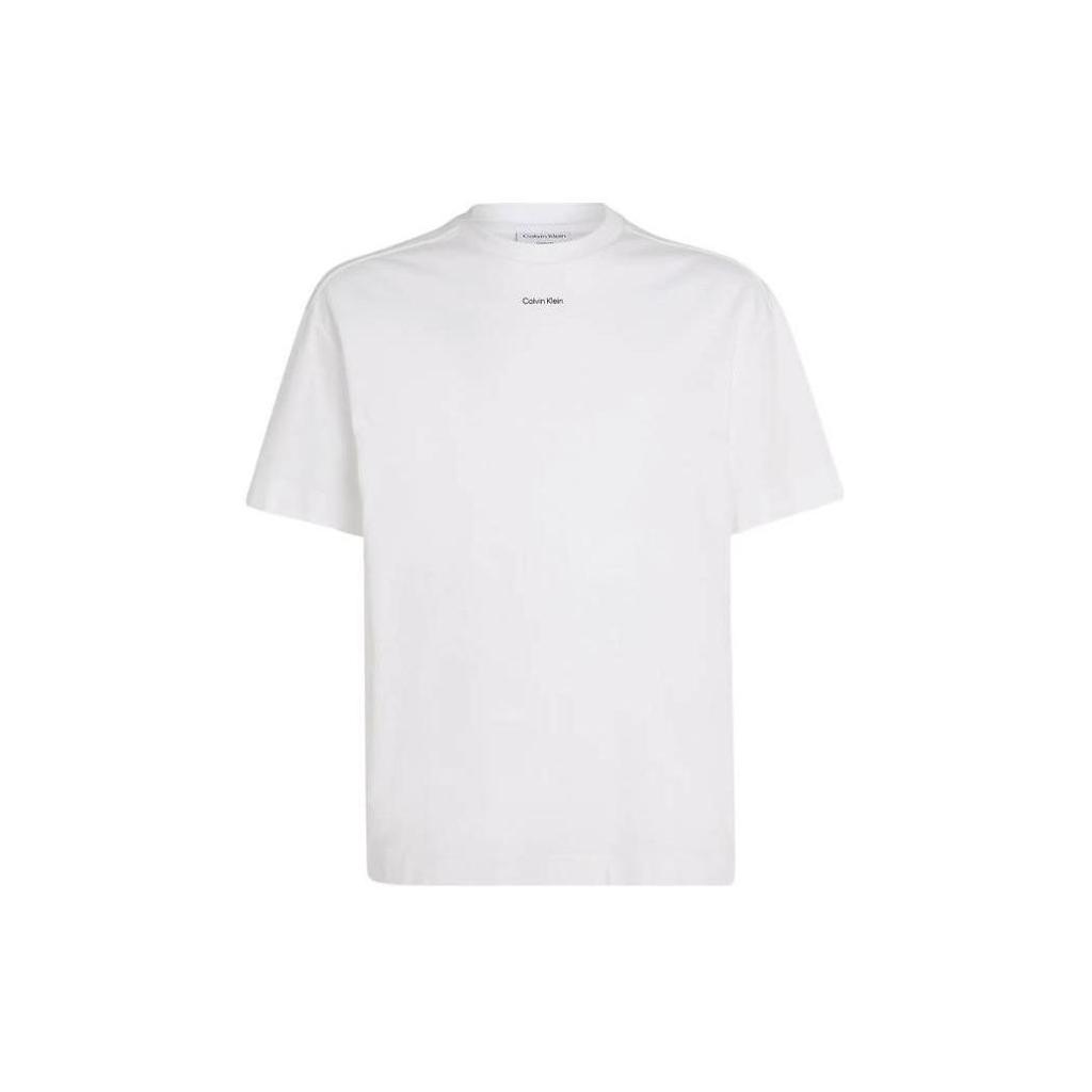 Calvin Klein Cotton Logo T-Shirt Men Tops White K10K112487-YAF