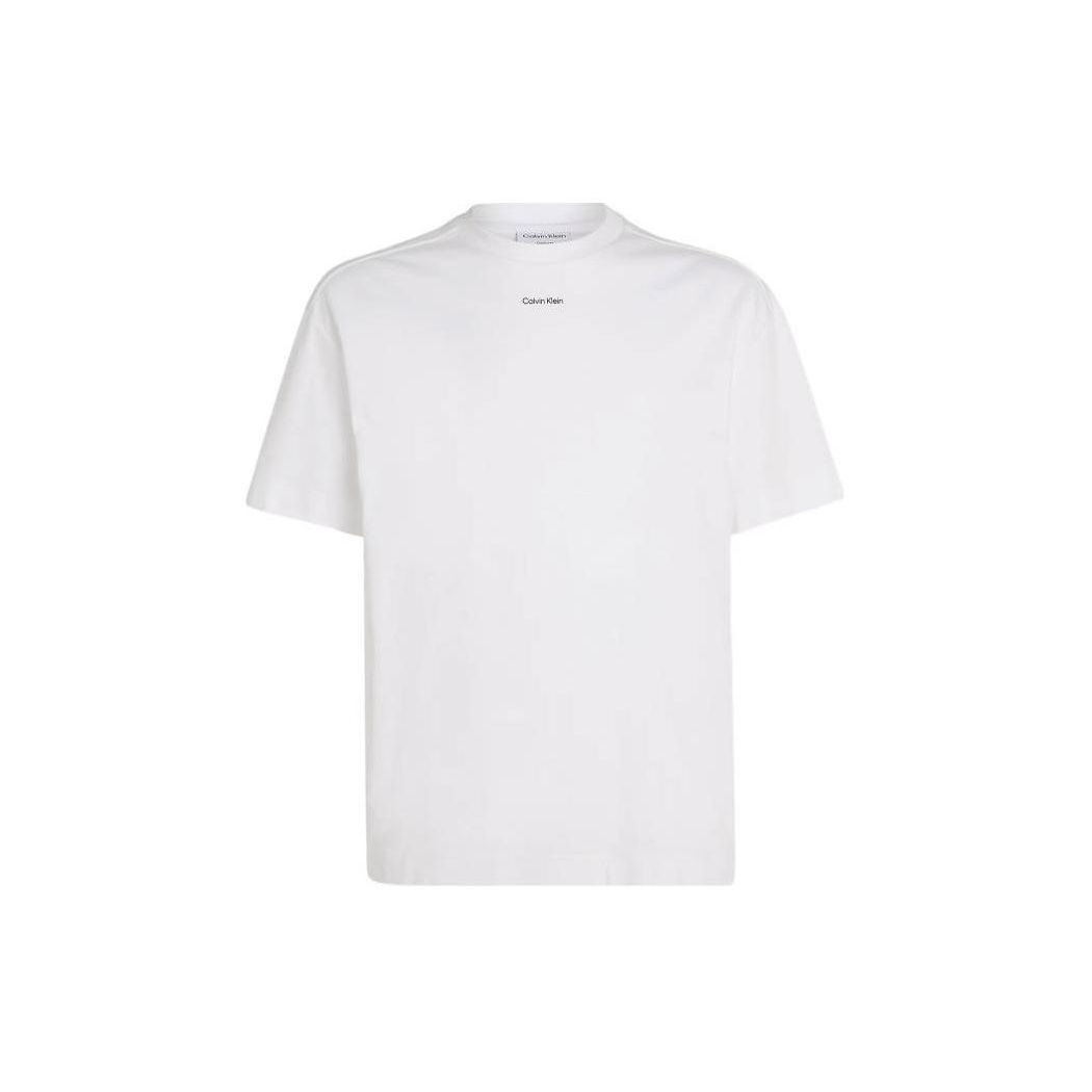 

Calvin Klein Cotton Logo T-Shirt Men Tops White K10K112487-YAF L