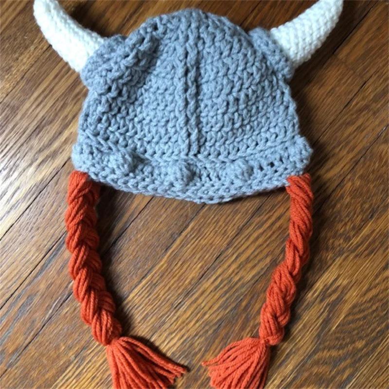 Ny stil handgjord virkad färgblockerad björnöron fashionabel personlig vuxen pullovermössa