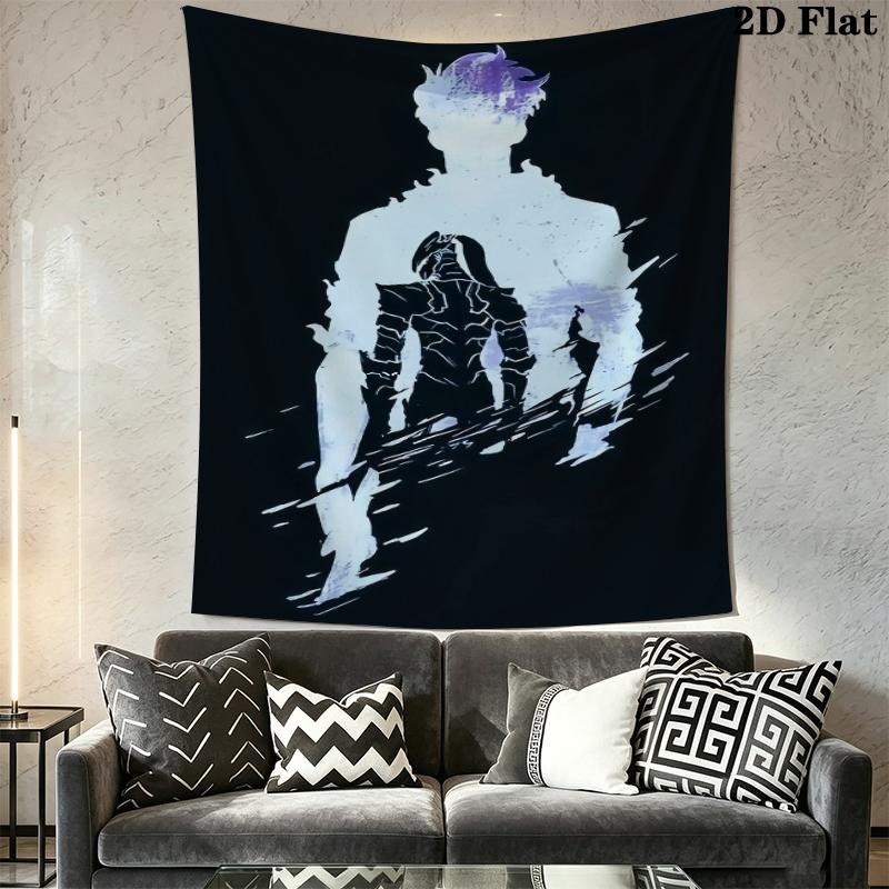 Solo Leveling Wall Tapestry Aesthetic Wall Hanging Printed Fabric Blanket Decorative Tapestries for Bedroom Living Room Home Decor