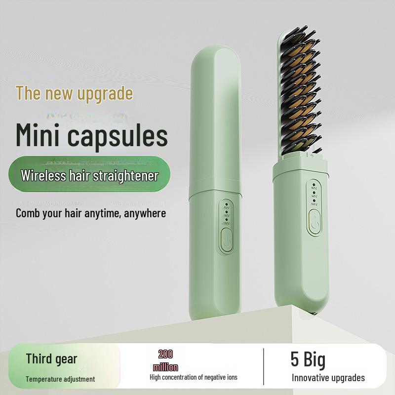 Wireless Dual-Purpose Hair Straightener & Curler - Long-Lasting, Damage-Free Styling for Women