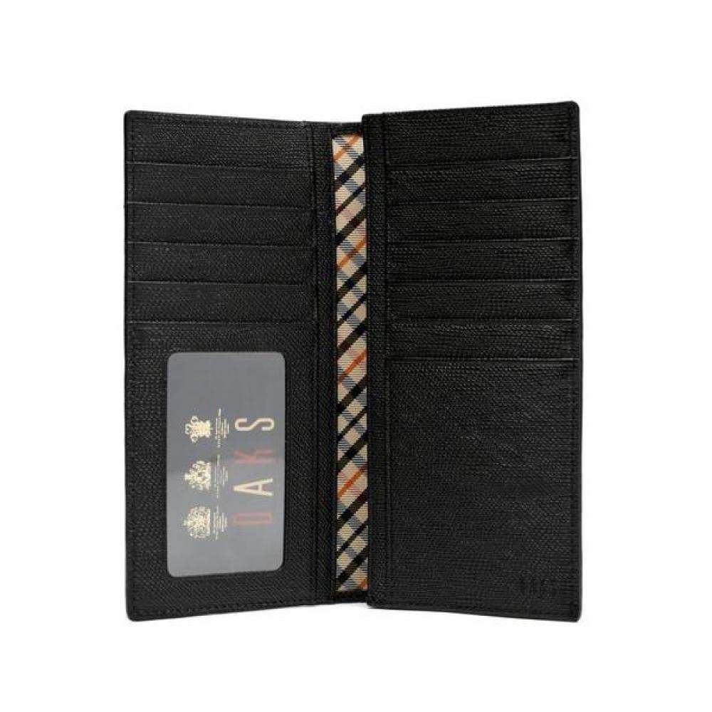 Daks Black Line Check Logo Long Wallet Dbwa3e621