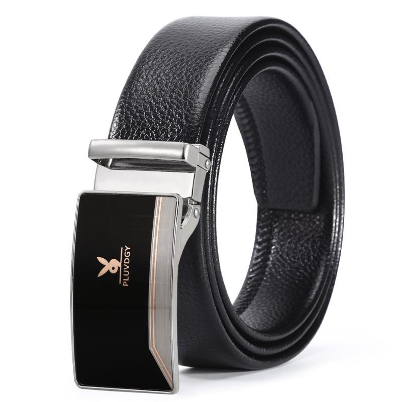 Belt Men'S Smooth Buckle Belt Light Hipster Green Student Board Buckle Belt