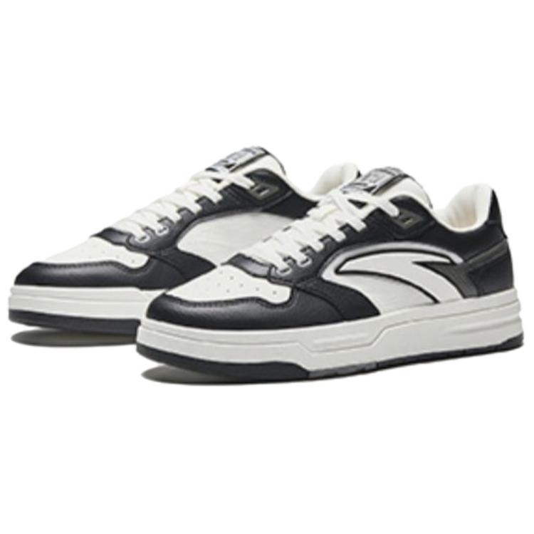 Anta Street Fun Lite Classic Color Block Trendy Non-Slip Wear-Resistant Low-Top Skate Shoes Women Skate Shoes Black White 122538051-7