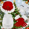 Santa Accessories Women Dress Up Glasses Apron Hat Gloves Christmas Santa Costume Accessories Set For Women Holiday Party