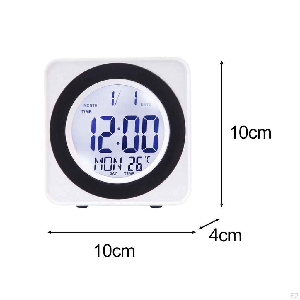 Clock, Desktop Alarm Small Portable Square Modern Electronic Home Decoration