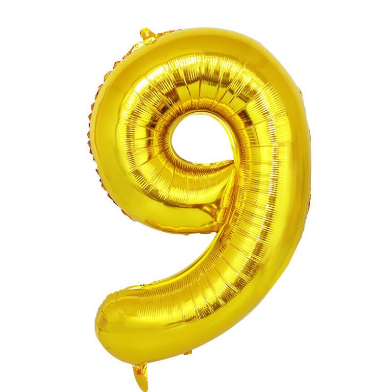 32-Inch Gradient Color Aluminum Foil Number Balloons - US Version