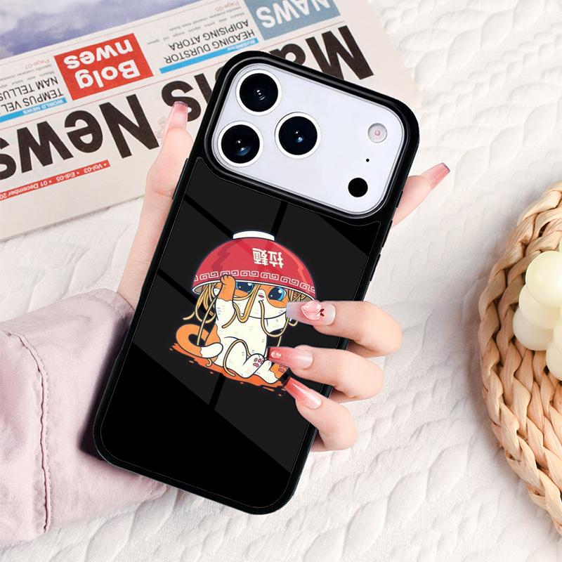Ramen Cat Japanese Art Phone Case For IPhone 17 16e 15 14 13 12 11 Pro Max Air Mini Soft Protective Cover