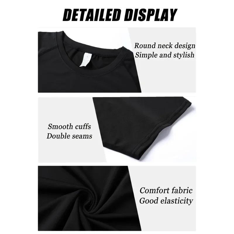 Summer Men Compressed Shirt Sports Quick Drying Fitness T-shirt Tight Faith Inspired" Back Print Jersey - Stretchy Short Sleeve