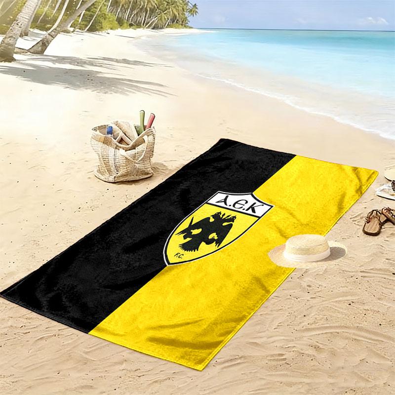 AEK FC Print Beach Towel, Large Soft Quick Dry Towel for Beach Camping Swimming