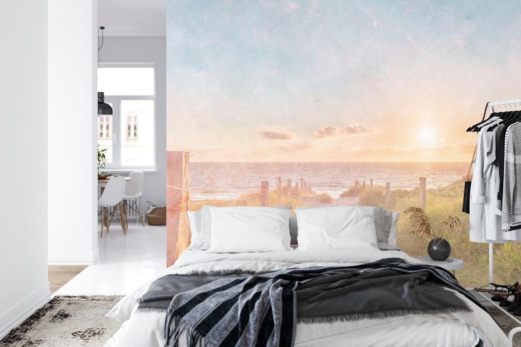 Photomural Summer Sunset Faded Vintage Iq-1219-A Structural Vinyl 416x290