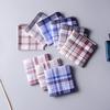 3Pcs Pure Cotton Handkerchief Men's Elders Classic Men's Plaid Handkerchief Vintage Thin Elders Elderly Wipe Sweat Towel 38cm