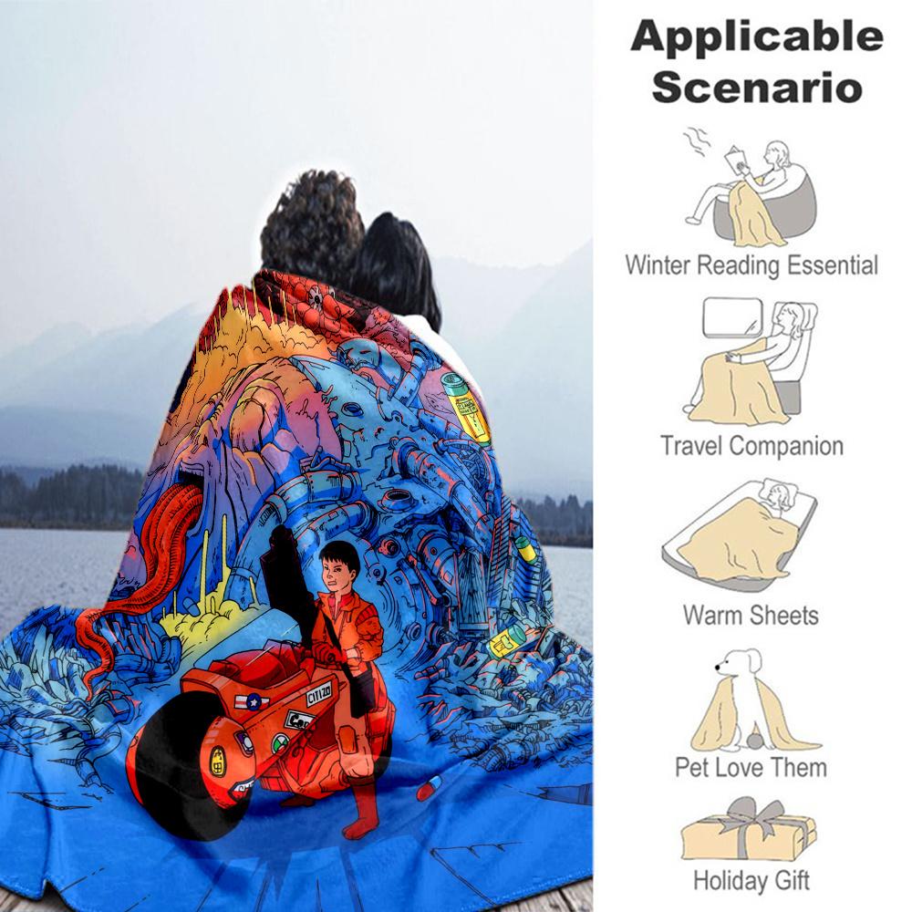 Akira Flannel Blanket, High Quality Comfortable for All Seasons, Home Decor, Warmth and Comfort