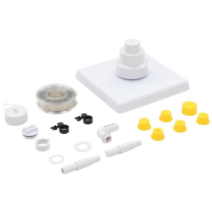 Greek Pool Fountain - VIDAXL - White - Adjustable Height - Polypropylene