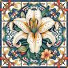 5D Diy Diamond Painting Colorful Mandala White Lily Flower Cross Stitch Full Square Round Picture Mosaic Rhinestones Embroidery