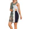 Sleeveless Floral Print Dress with Tear-Away Shoulder Design Post Surgery Recovery Dress for Women Comfortable Lightweight Fabric