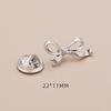 High-End No-Sew Clover Bow Brooch for Shirt Collars