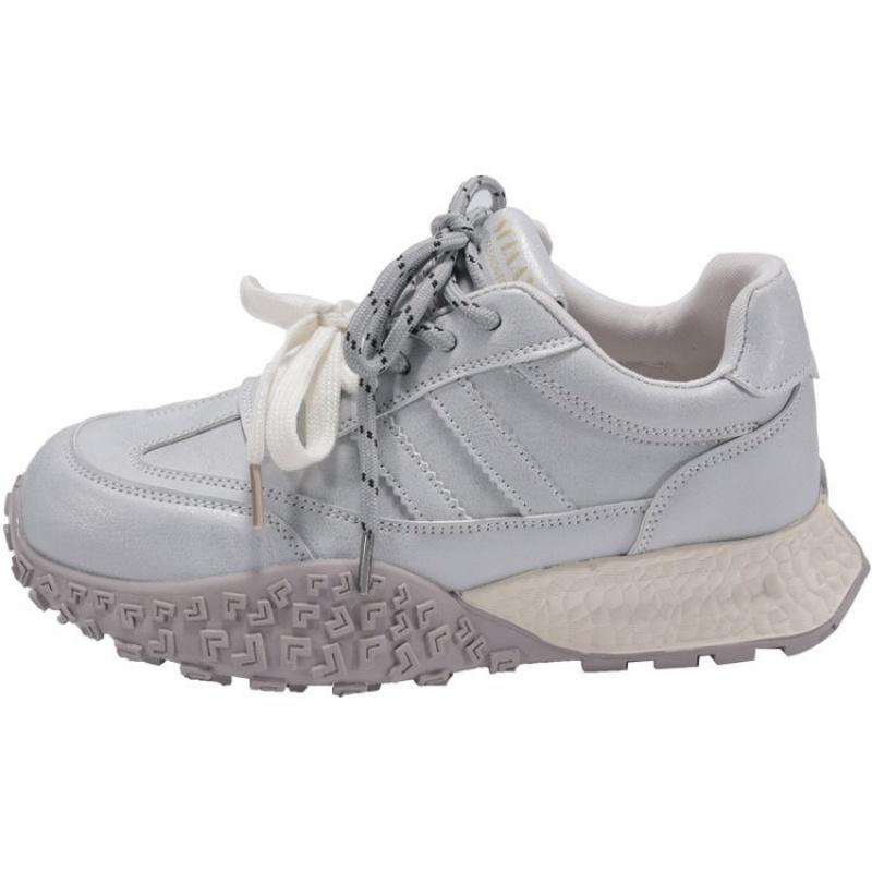 

Fashion New 2025 Plus-size Wedge Loafers Comfortable Wear-resistant New Lace-up Autumn Fashion Platform Sneakers Casual Sneakers 35 синий