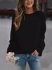 Women's Casual Round Neck Long Sleeve Hoodie - Autumn/Winter 2024 Collection