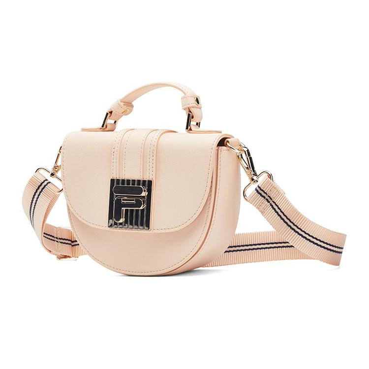 New FILA Polyurethane Crossbody Bag, Handbag That Can Be Carried By Hand Regular Women's Apricot F13W038121F-OR