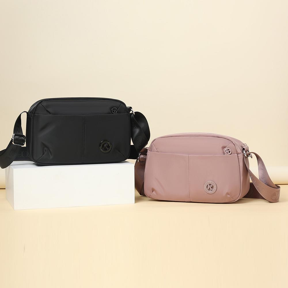 Lightweight Minimalist Multi-Layer Small Square Crossbody Bag Waterproof Phone Bag for Women Casual Simple Style