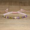 2x4mm Dainty Imperial Jasper Bracelet for Women Handwoven Adjustable Healing Stone Jewelry Alloy Main Material for Anniversary