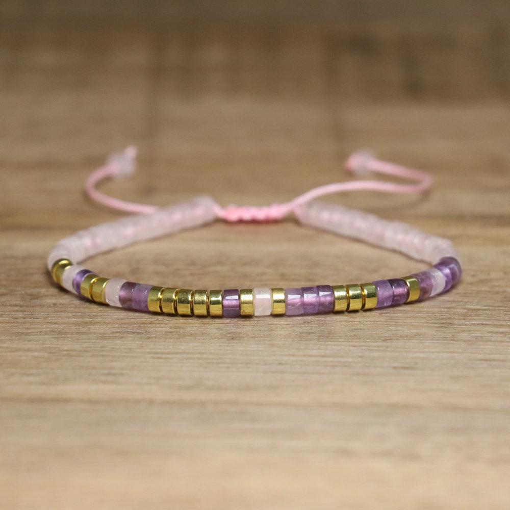 2x4mm Dainty Imperial Jasper Bracelet for Women Handwoven Adjustable Healing Stone Jewelry Alloy Main Material for Anniversary