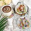 8 Pieces/set of Diamond Painted Horse Patterned Coasters, DIY Coasters with Holder, Suitable for Beginners and Adults, Art and Craft Supplies Gifts
