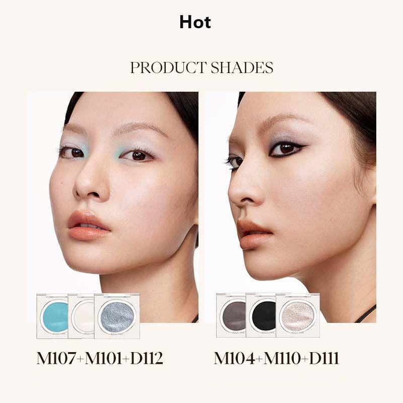 Joocyee Einzelfarbige Lidschatten Matt Glänzend Highlighter Blaues Highlight Rouge Palette Iluminadoras Glitzerpuder