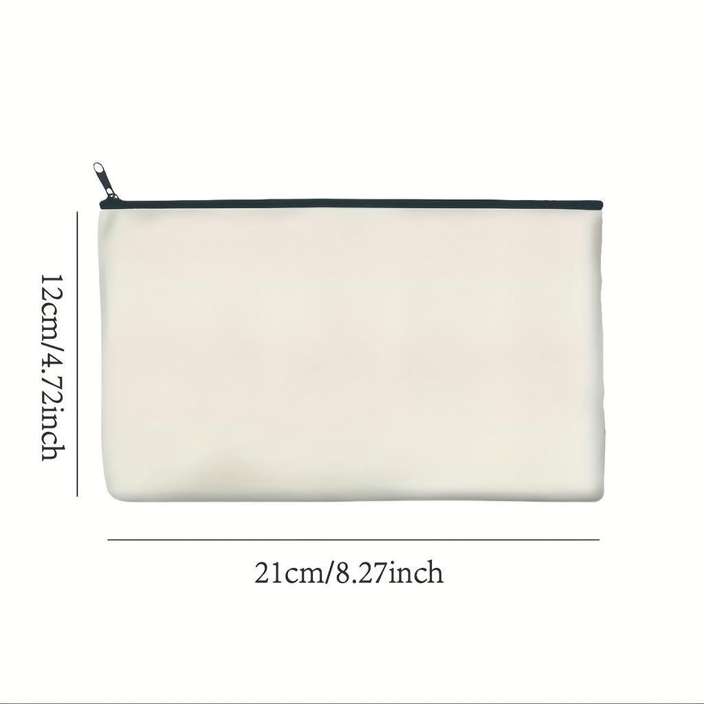 Beige Zipper Bags Multifunctional Blank DIY Craft Pouches Pencil Bags Case Pouch for Home School Travel Tote Bag for Cosmetic Storage (Beige)