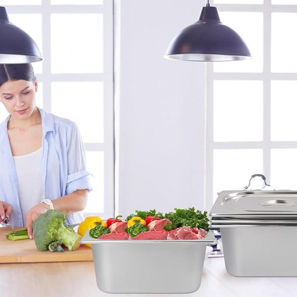 Rust-proof Canteen Food Basin Rectangular Food Preparation Box Food Pan Food Storage Box  Fruit