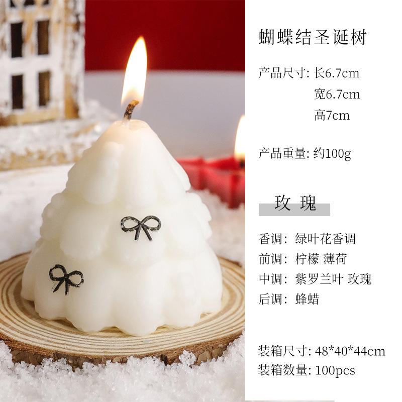 Christmas Tree Scented Candle Xmas Home Decorating Batch of Gift Candles for Guests Placeholder Candles Holiday
