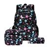 Meisjes Rugzak met Print, Lunchtas en Etui Set