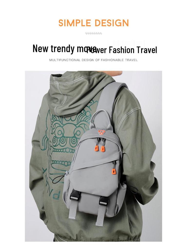 Cross-border Men's Multifunctional Chest Bag - Large Capacity Travel Backpack and Crossbody Shoulder Bag