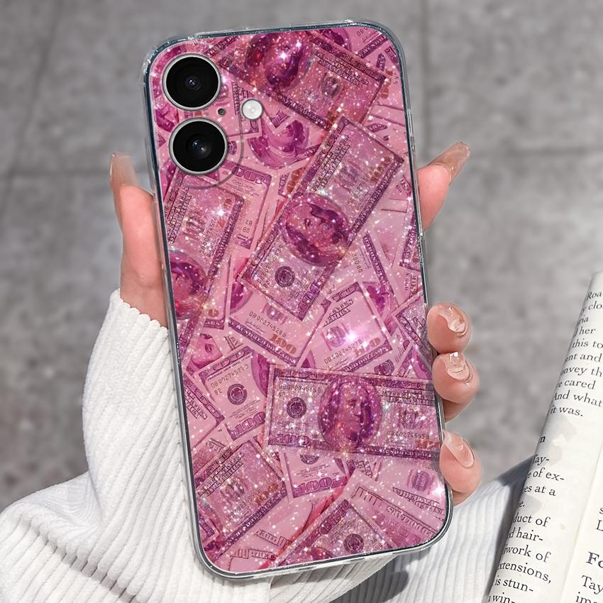 For iPhone 17 Air 16 15 14 13 Pro Max Plus 16e Luxury Clear Phone Case Cute Couple Piggy Pattern Soft Silicone Anti Slip Shell For iPhone Bumper Cover