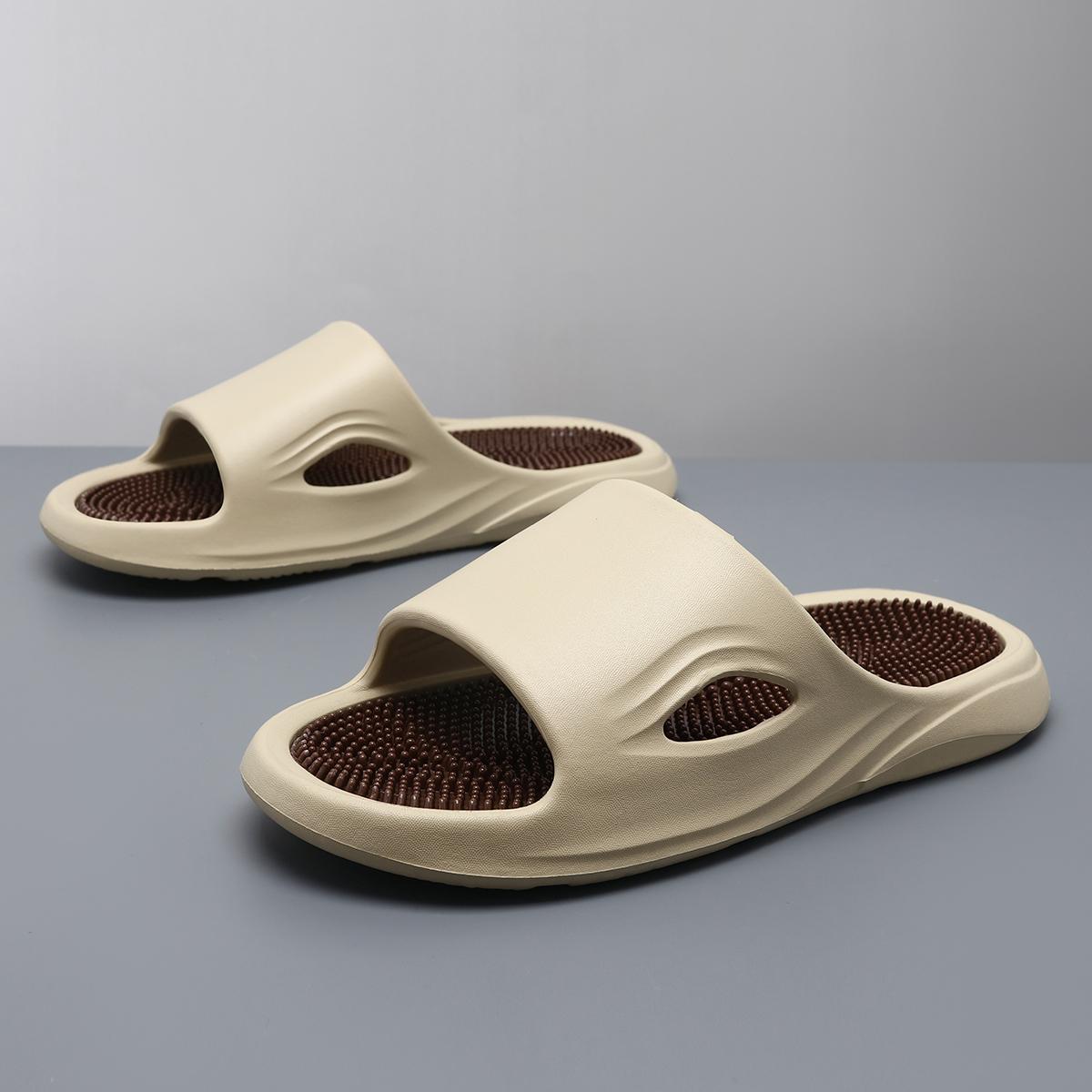 

Шлепанцы с мягкой подошвой из ЭВА, летние нескользящие, легкие, для ванной, унисекс, пляжная обувь 47 хаки