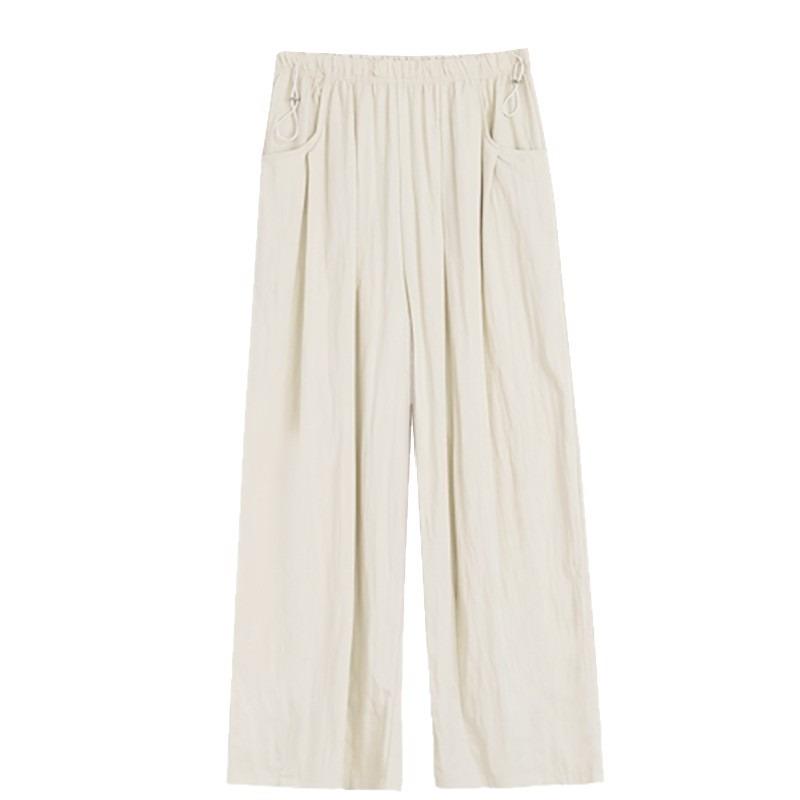 Maternity Pants Summer Thin Outer Wear Wide-leg Pants Large Size Fat Mm Belly Nine-point Pants Maternity Wear 0kg