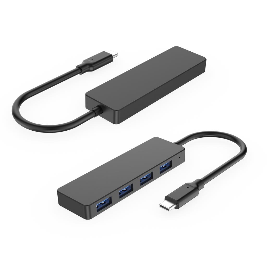 4-Port USB 3.0 Hub 5Gbps High Speed 4-in-1 Portable ABS USB Splitter Plug-and-Play Expansion for Laptops & PCs in Stock