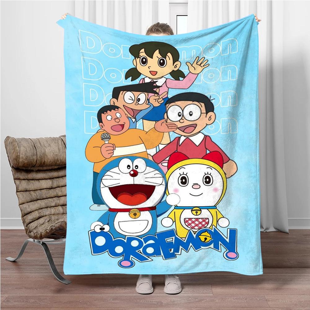 Doraemon Japonský Anime Deku Dívky Kluci Plyšový Dekorační Deku na Pohovku Novinka Teplý Deku na Všechna Roční Období Děti Student Děti Dárek