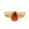 Mittelalterlicher Farbiger Schatz Rote Edelsteingruppe Mit Diamanten Eingelegt Zir*****Pen Ring Licht Luxus High-End Ring